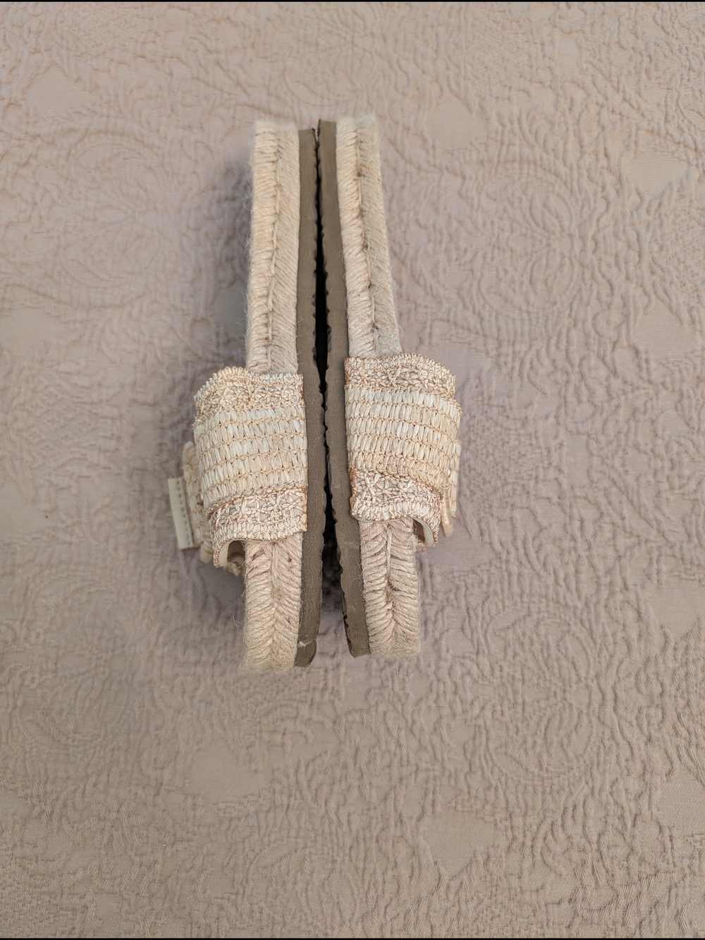 Haute Hippie Natural Woven Slide Sandals with Buckle - Picture 4 of 6
